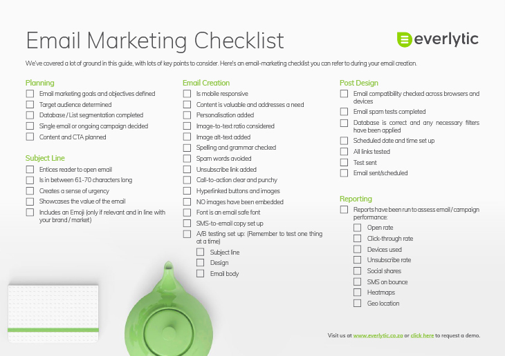 Email marketing checklist