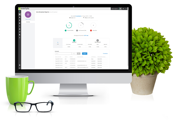 Voice broadcasting reports