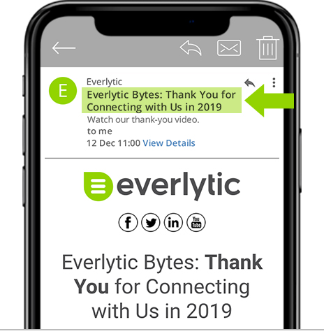 Everlytic Bytes email on mobile