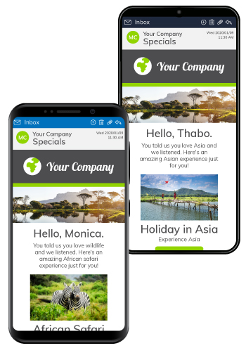 How to Use Contact Data for Automated Communications | Everlytic | Blog image | Personalisation example