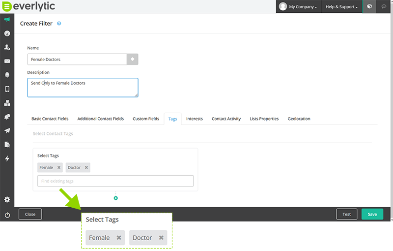 Tagging in Everlytic | Email List Segmentation