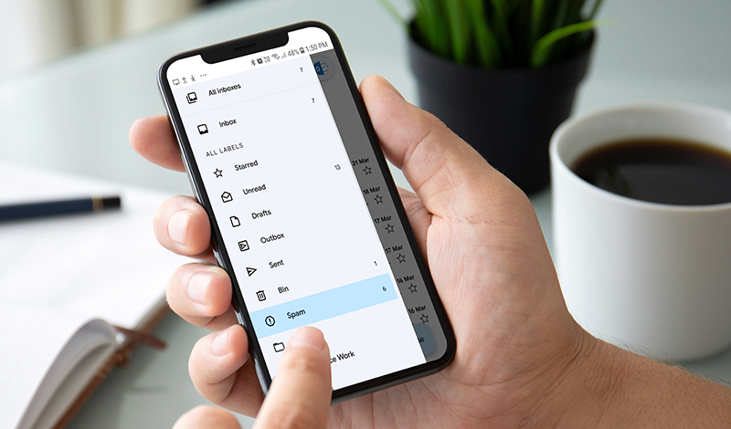 Web client email on mobile