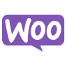 A logo of WooCommerce.