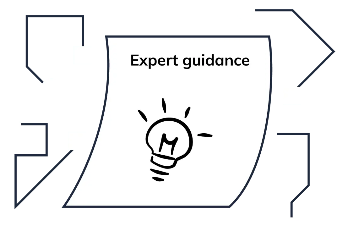 Expert guidance graphic.