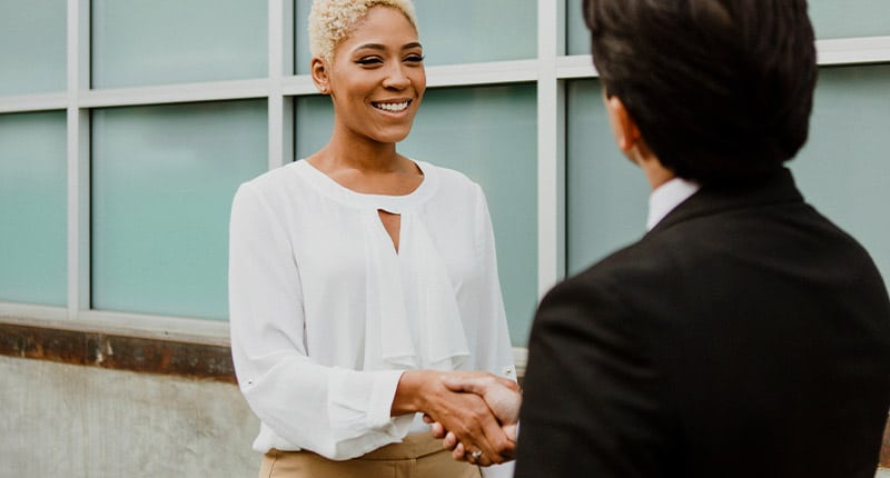 Businesspeople shaking hands
